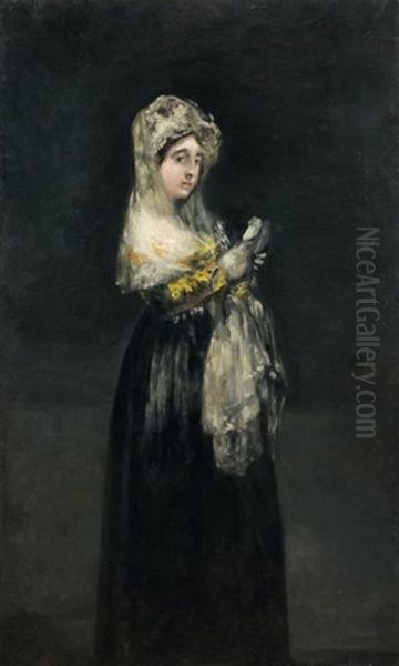 Portrait De Jeune Femme by Francisco Lameyer Y Berenguer