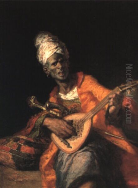 Musicien Oil Painting by Francisco Lameyer Y Berenguer