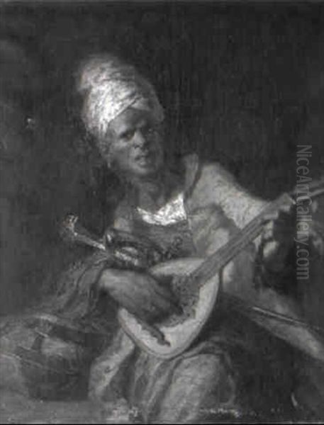 Musicien Oil Painting by Francisco Lameyer Y Berenguer