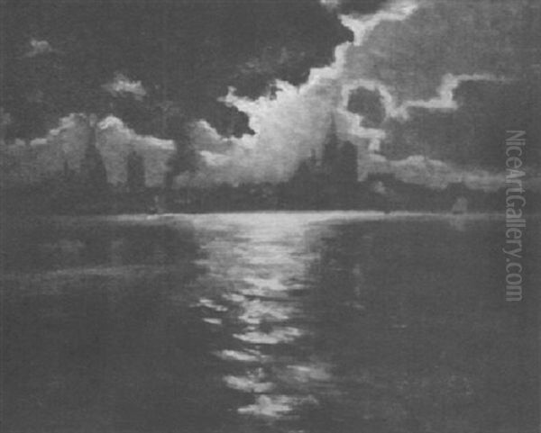 Stralsund Oil Painting by Otto Laemmerhirt