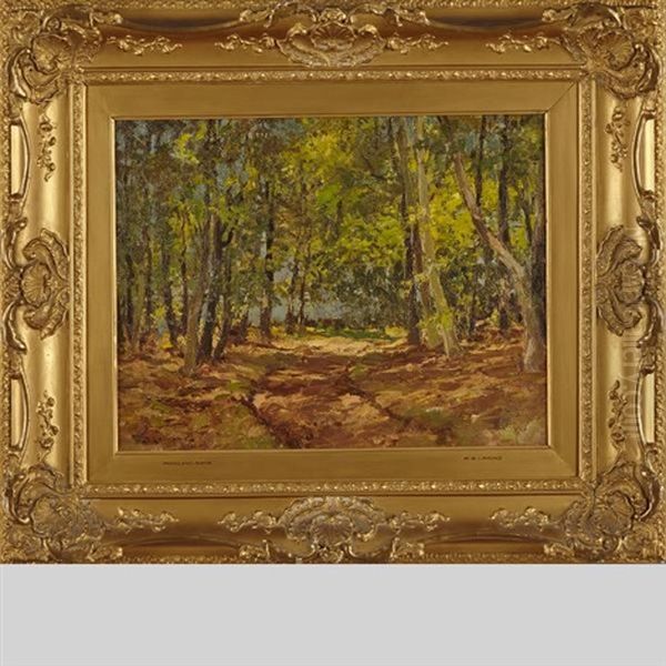 Woodland Scene Oil Painting by William Bradley Lamond