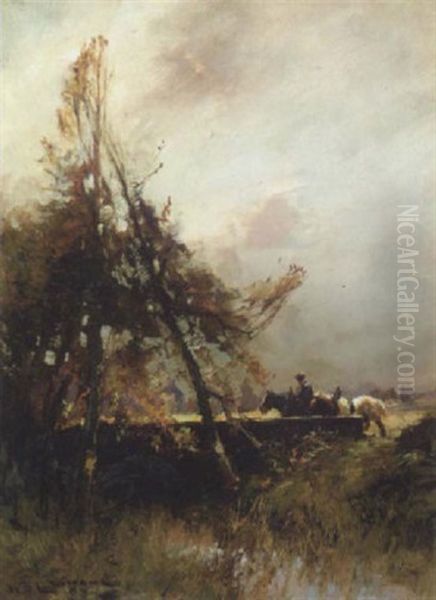 Tending Sheep Oil Painting by William Bradley Lamond