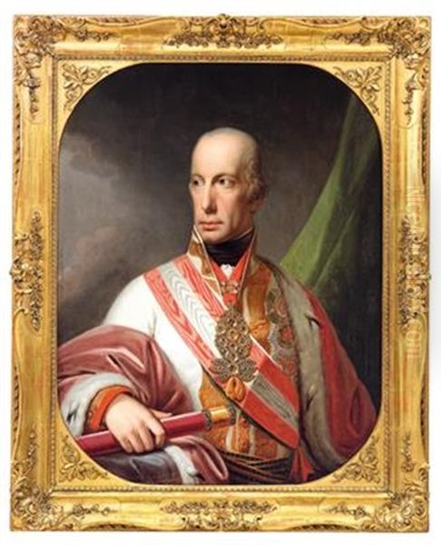 Emperor Francis I Of Austria Oil Painting by Johann Baptist Lampi the Elder