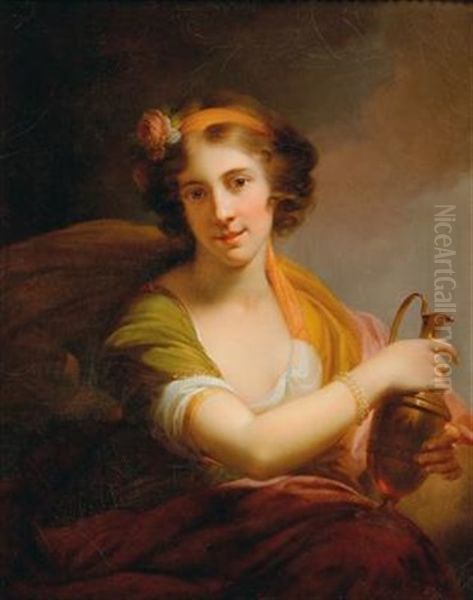 Hebe Oil Painting by Johann Baptist Lampi the Elder