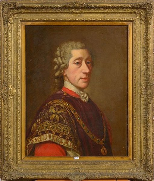 Portrait Du Prince Von Kaunitz-rietberg Oil Painting by Johann Baptist Lampi the Elder