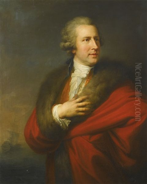 Portrait Of Charles Whitworth, Later 1st Earl Whitworth (1752-1825), British Ambassador, Envoy-extraordinary And Minister-plenipotentiary To St. Petersburg Oil Painting by Johann Baptist Lampi the Elder