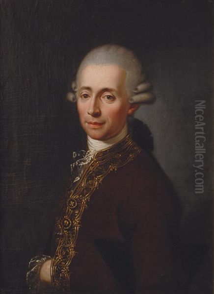 Portrait Of A Gentleman Oil Painting by Johann Baptist Lampi the Elder