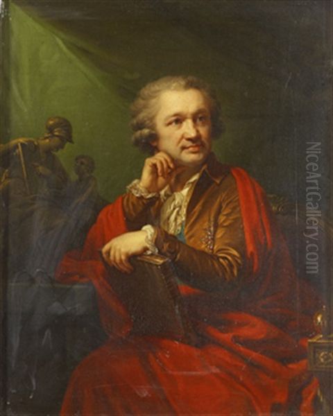 Portrait Of Count Alexander Stroganov Oil Painting by Johann Baptist Lampi the Elder