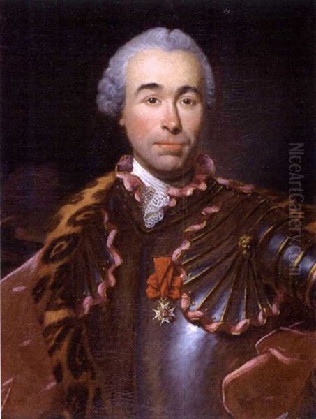 Portrait D'un Officier Polonais Oil Painting by Johann Baptist Lampi the Elder