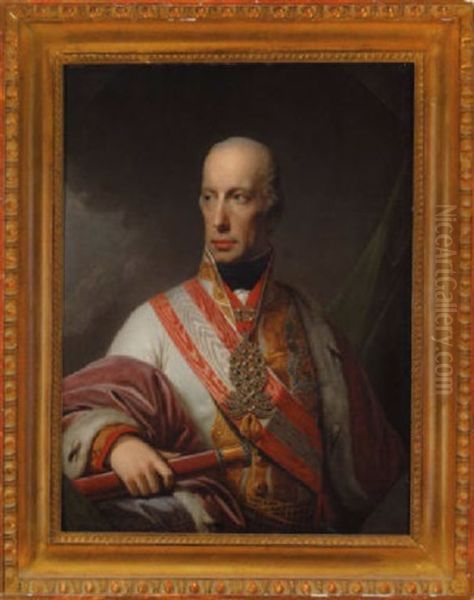 Kaiser Franz I. (ii.) Von Osterreich Oil Painting by Johann Baptist Lampi the Elder