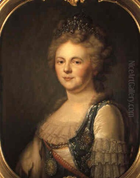 Bildnis Der Zarin Maria Feodorovna Von Rusland Oil Painting by Johann Baptist Lampi the Elder