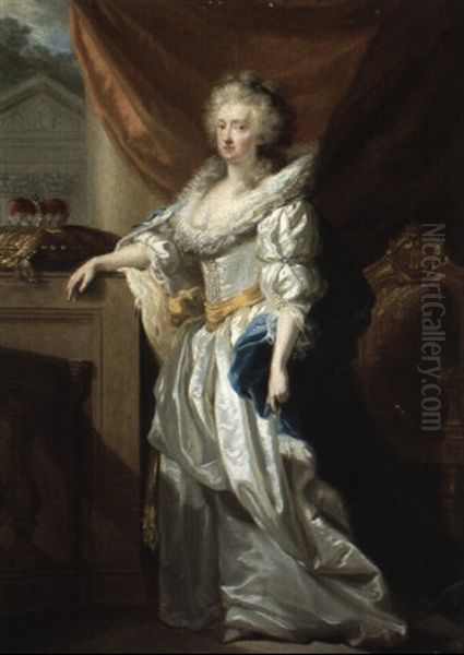 Portrait De Catherine Ii De Russie En Tenue De Sacre Oil Painting by Johann Baptist Lampi the Elder