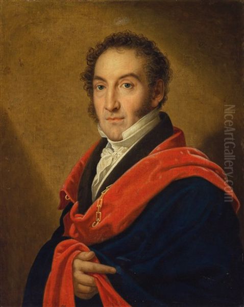 Portrait Of Ignaz Klang-egger Oil Painting by Johann Baptist Lampi the Younger