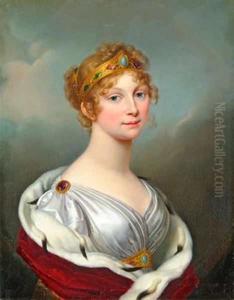 Habsburg - Lotharingiai Maria Lujza Fohercegno Portreja Oil Painting by Johann Baptist Lampi the Younger