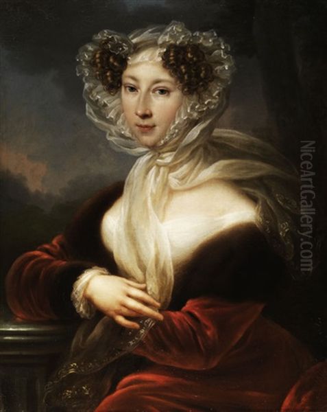 Portrait Einer Jungen Dame Oil Painting by Johann Baptist Lampi the Younger