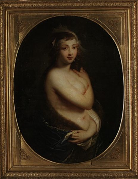 Halbakt-bildnis Der Jungen Ehefrau Des Malers P.p. Rubens Helene Fourment Oil Painting by Johann Baptist Lampi the Younger