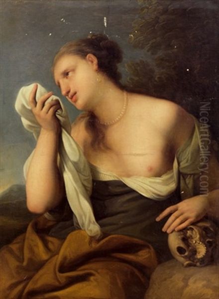 Die Heilige Maria Magdalena Oil Painting by Johann Baptist Lampi the Younger