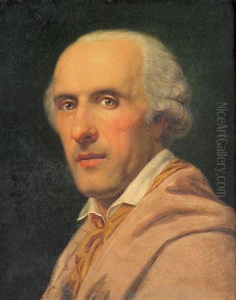 Bildnis Des Antonio Canova (after Giovanni Battista Lampi, The Elder) Oil Painting by Johann Baptist Lampi the Younger