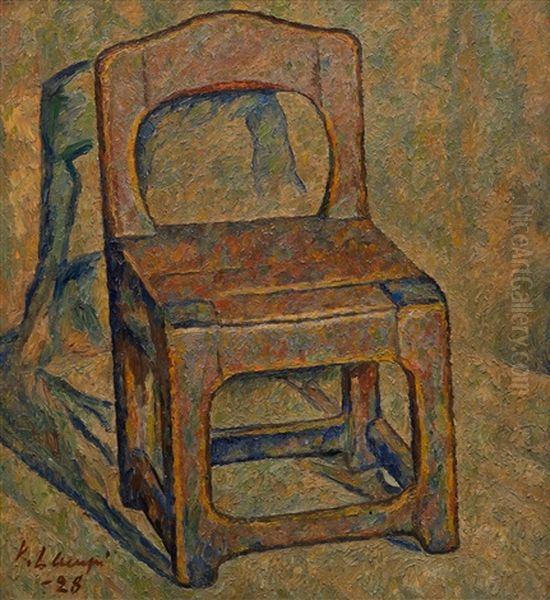 A Chair Oil Painting by Vilho Lampi