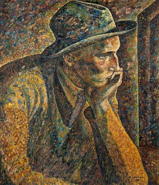 The Thinker Oil Painting by Vilho Lampi