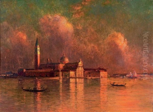 Venise Oil Painting by Pierre (Desire Eugene) Franc Lamy