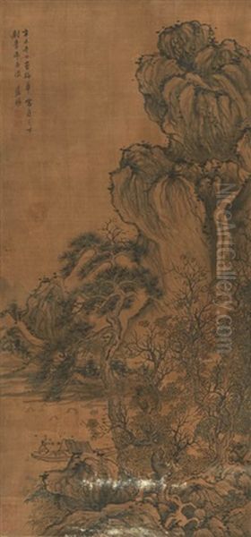 A Chinese Painting Of Landscape by  Lan Ying