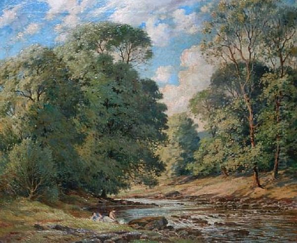 Summers Day On The Brathay, Lake District by Percy Lancaster