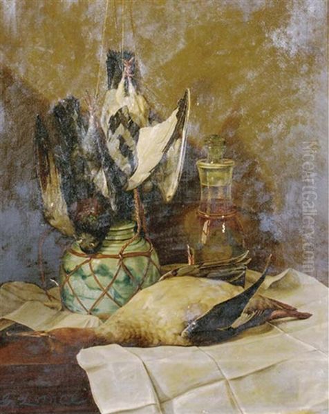 Still Life With Game Oil Painting by George Lance