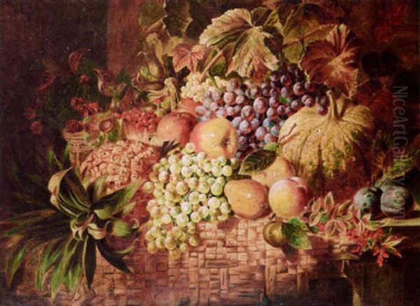 Fruitpiece Oil Painting by George Lance