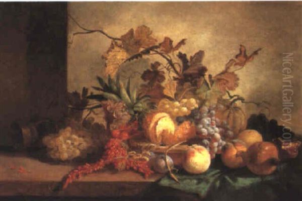 Exotic Still Life Oil Painting by George Lance