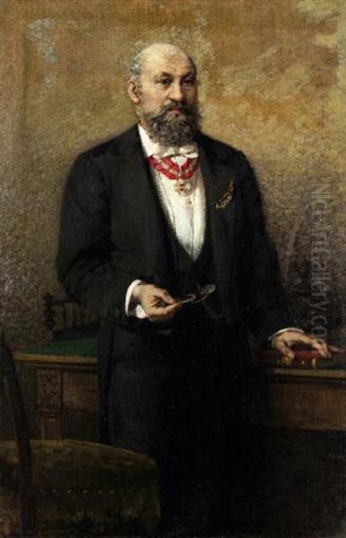 Ritratto Del Commendatore A. Salviati Oil Painting by Egisto Lancerotto