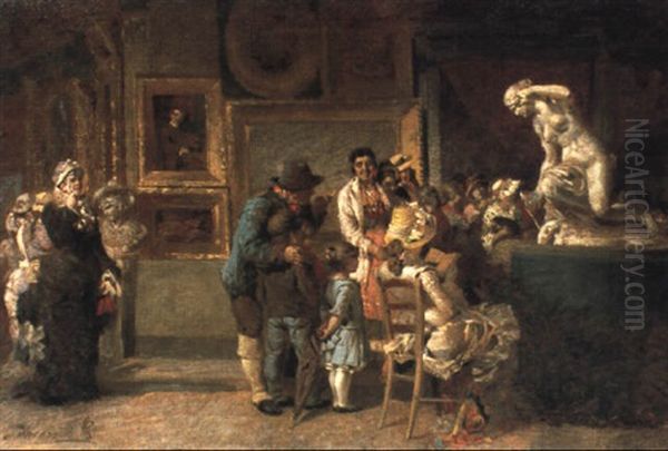 Visita Al Museo Oil Painting by Egisto Lancerotto