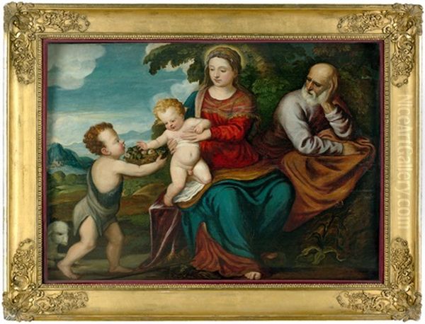 Die Hl. Familie Mit Dem Johannesknaben by Polidoro da Lanciano