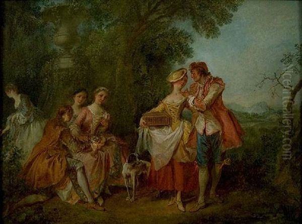 Esquisse Pour Sainte Philomene (+ 15 Others; 16 Works) Oil Painting by Nicolas Lancret