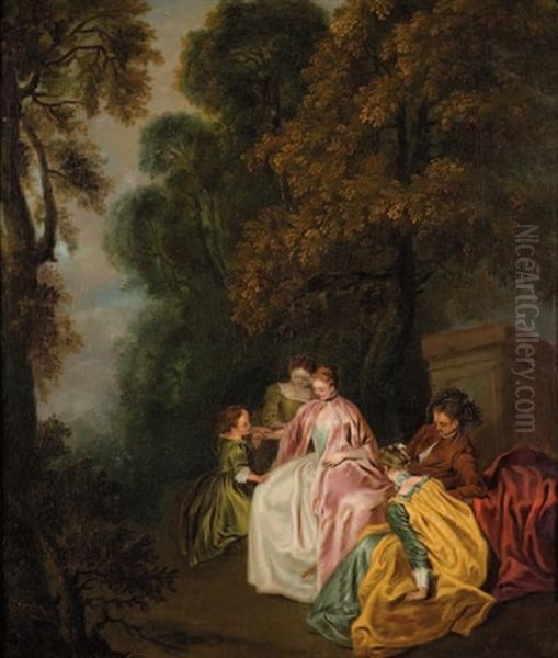 Scena Di Genere Oil Painting by Nicolas Lancret