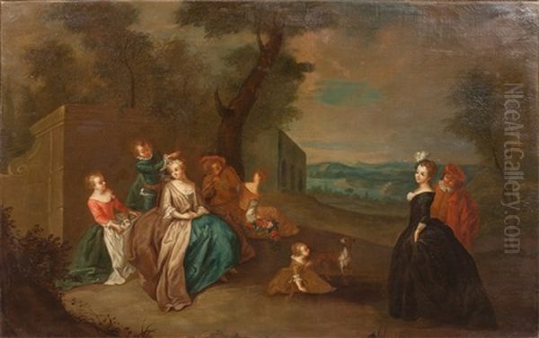 La Partie De Campagne Oil Painting by Nicolas Lancret