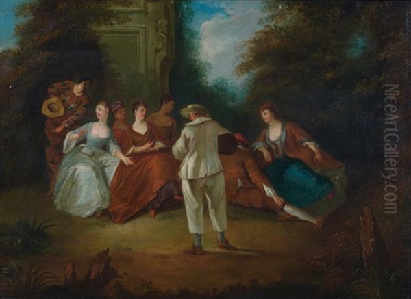 La Joye Du Theatre Oil Painting by Nicolas Lancret