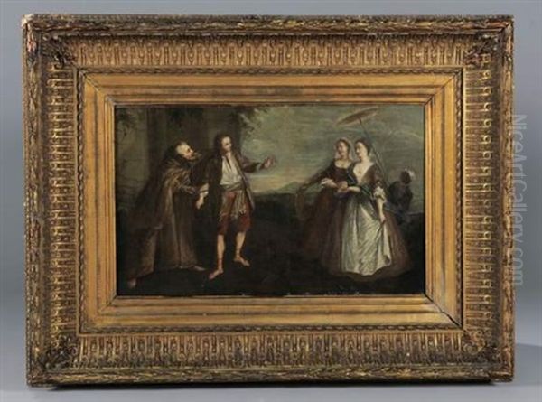 La Tentation Oil Painting by Nicolas Lancret