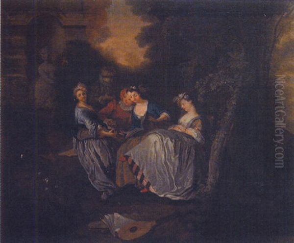 Le Concert Dans Le Parc Oil Painting by Nicolas Lancret