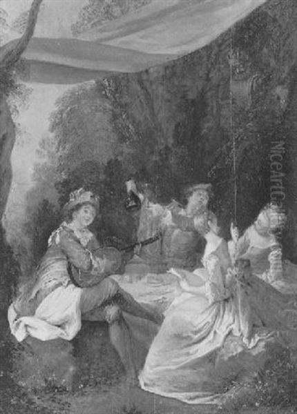 Das Konzert Oil Painting by Nicolas Lancret