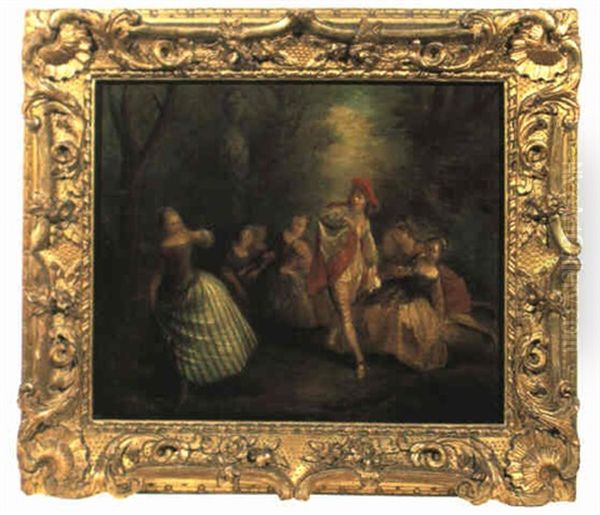 Une Fete Champetre Oil Painting by Nicolas Lancret