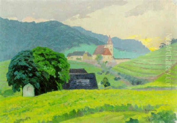 Motiv Aus Der Wachau Oil Painting by Hubert Landa