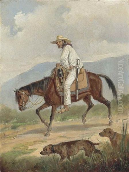 An Estate Manager Riding Out, Cuba Oil Painting by Victor Patricio Landaluze