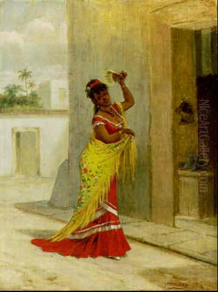 Mulata Oil Painting by Victor Patricio Landaluze