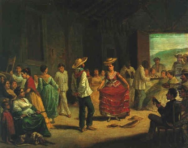 La Danza Blanca De Los Sombreros Oil Painting by Victor Patricio Landaluze