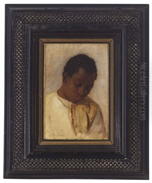 A Young Moroccan Boy Oil Painting by Charles Zacharie Landelle