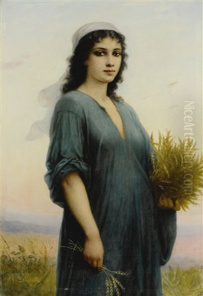 Ruth Or The Gleaner Oil Painting by Charles Zacharie Landelle