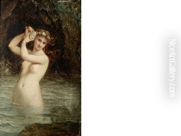 A Water Nymph Oil Painting by Charles Zacharie Landelle