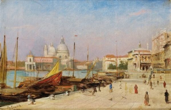 Vue De Venise Oil Painting by Charles Zacharie Landelle