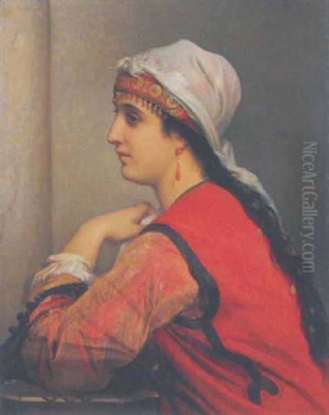 Portrat Einer Orientalerin Oil Painting by Charles Zacharie Landelle